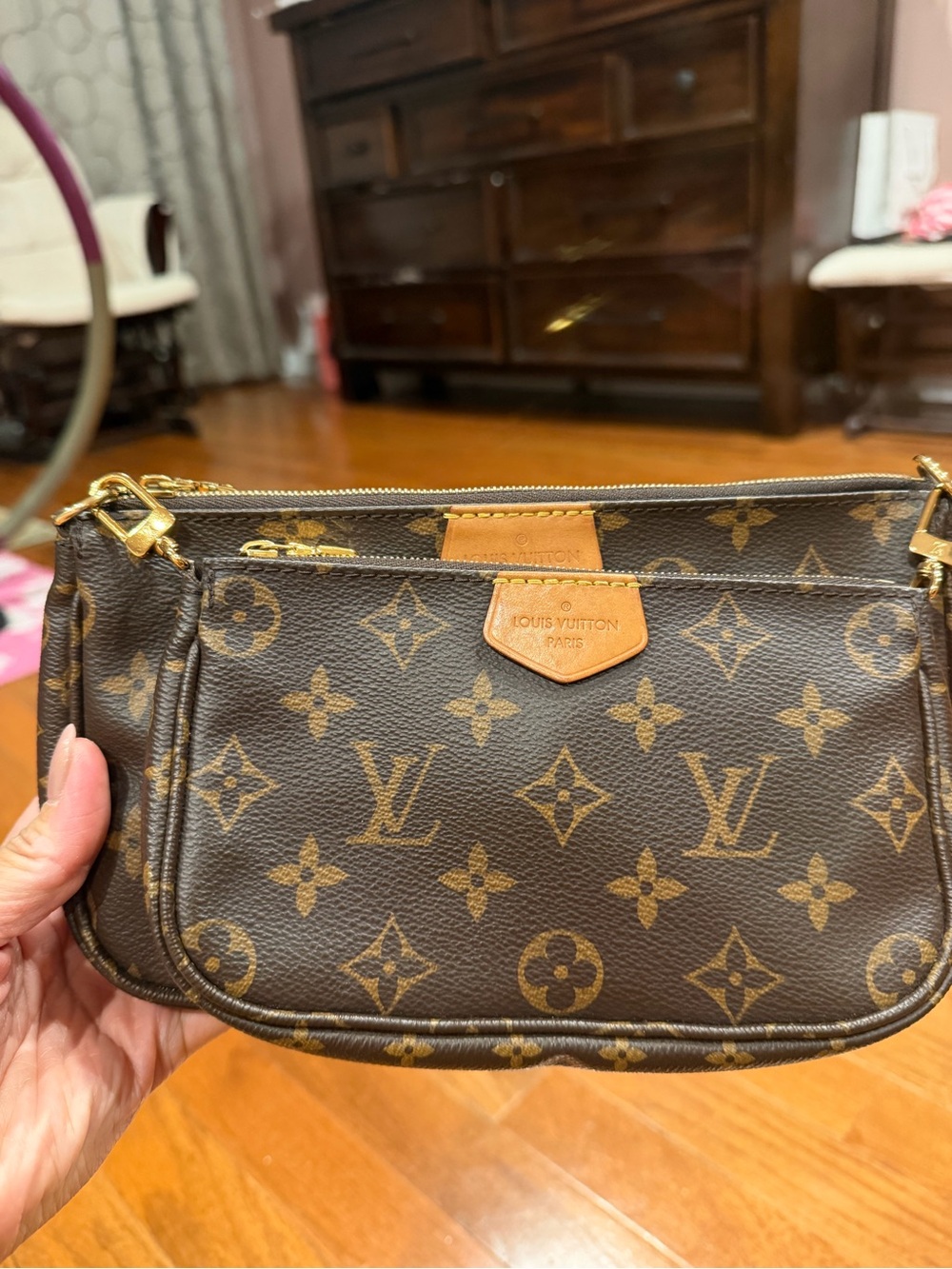 Louis Vuitton Monogram Mini Pochette Accessoires - Brown